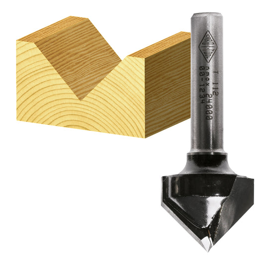 Carbitool 2 Flute  90° Vee Groove Bit 1/2 SHK  Carbide Tipped