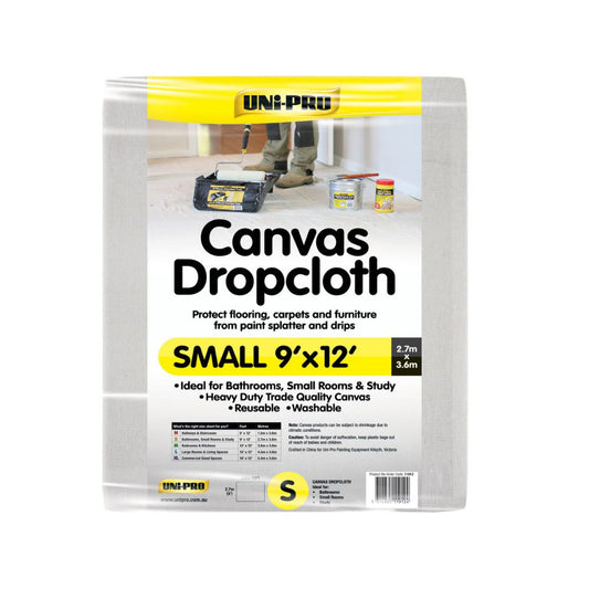 UNi-PRO Heavy Duty Canvas Dropcloth 9' x 12'