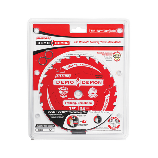 Diablo Circular 184mm 24T Demo Demon Circular Saw Blade - Demolition Cutting