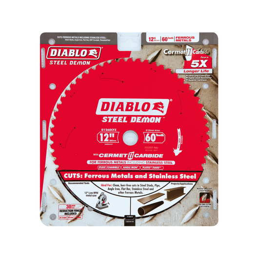 Diablo 305mm 60T Steel Circular Saw Blade - Metal Cutting