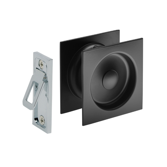 Gainsborough Square Sliding Cavity Passage Set - Matt Black