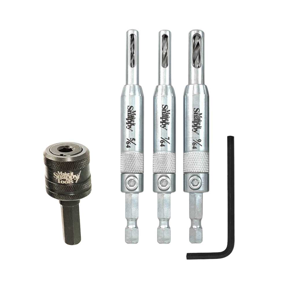 Snappy Tools 45400 – 3 Piece Hinge Bit & Quick Change Chuck Set