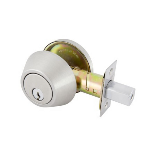 Gainsborough Round Single Cylinder Deadbolt - Stainless Stainless