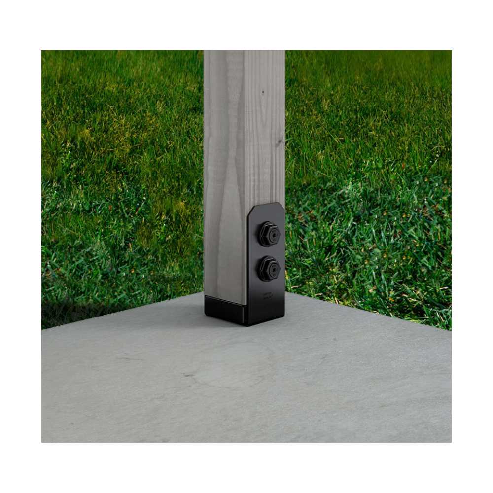 Simpson Strong-Tie® Outdoor Accents® Post Base Black Powdercoat 90mm x 90mm