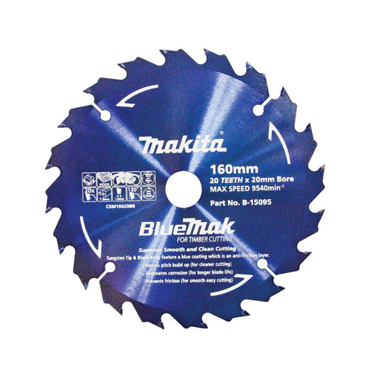 Makita BlueMak Circular Saw Blade 160mm 40T TCT