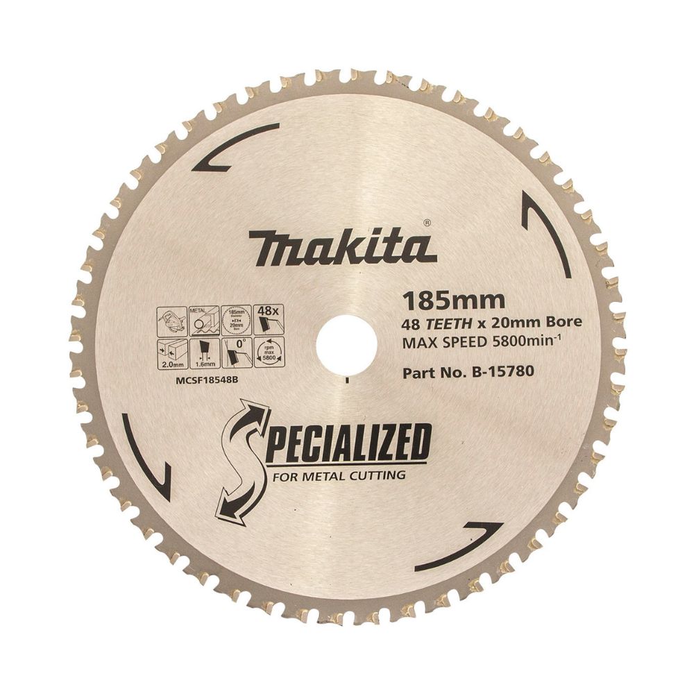 Makita Circular Saw Blade - Metal Cutting TCT 185 x 20mm 48T