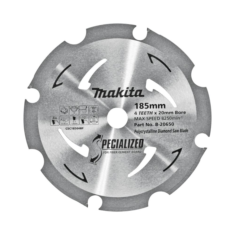 Makita Fibre Cement Blade 185mm (7-1/4") x 4T Specialised