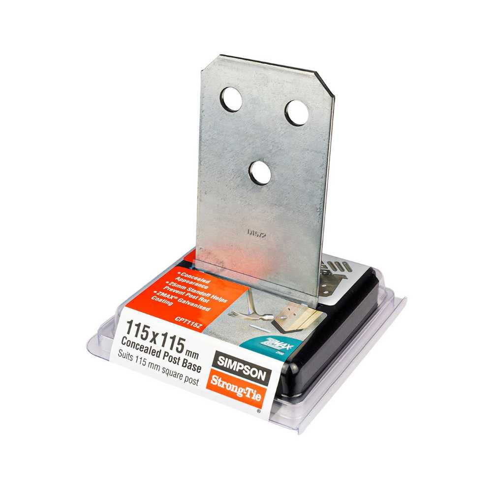 Simpson Strong-Tie® CPT Concealed Post Base Tie ZMAX® Galvanised 115mm x 115mm