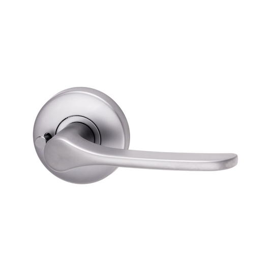 Lockwood Velocity Privacy Set with Saltbush Lever - Satin Chrome Pearl