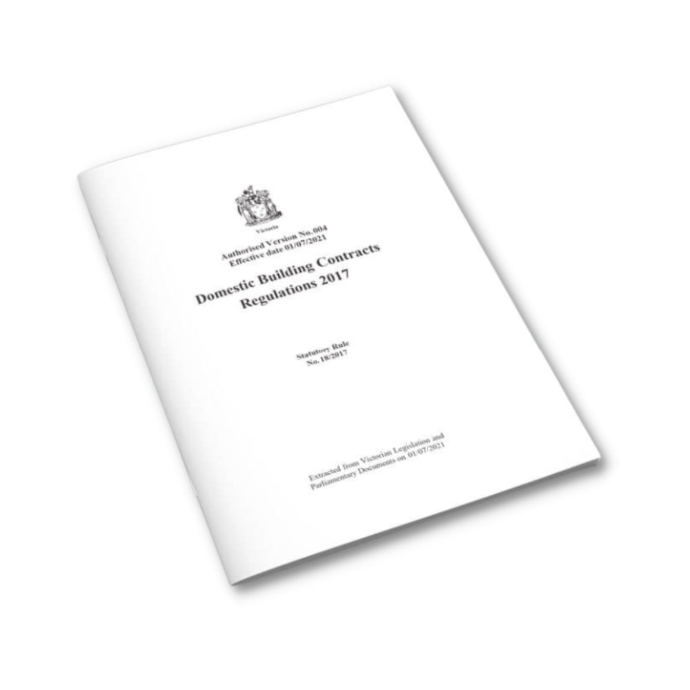 Victorian Domestic Building Contracts Regulations 2017