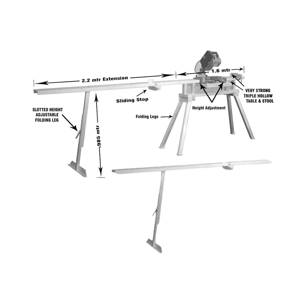 Tommy Tucker Aluminium Drop Saw Bench Complete Package